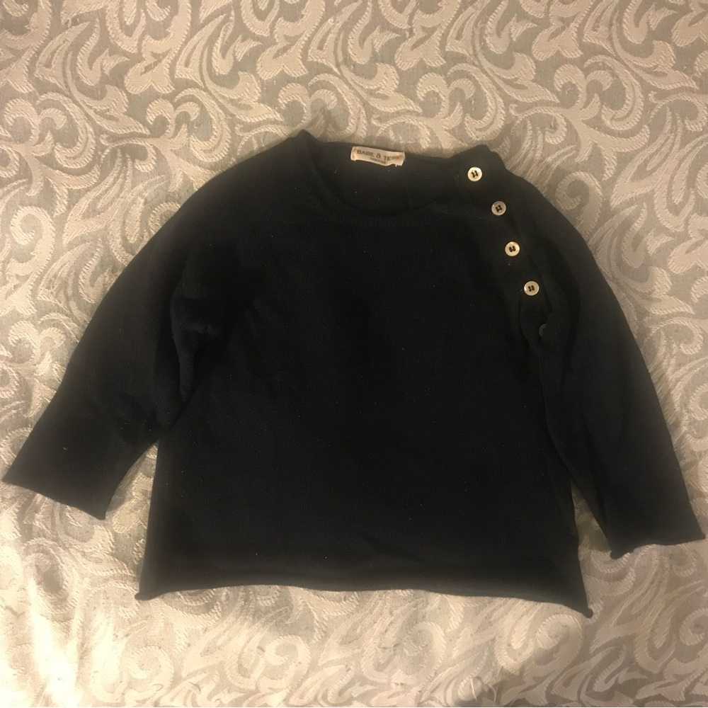 Babe & Tess Black Sweater - 12M